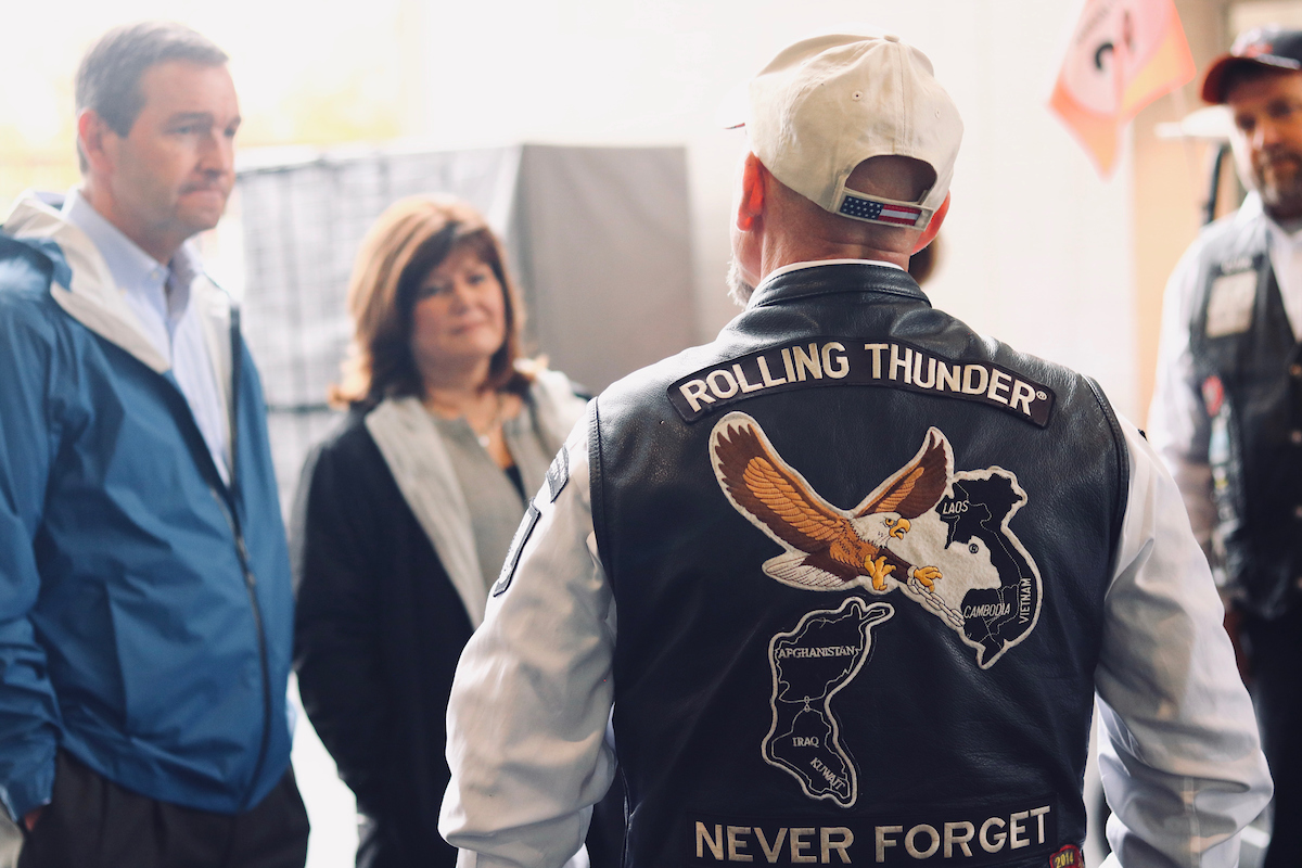 Four Chairs of Honor were dedicated by Rolling Thunder at Kroger Field in the four corners of the upper concourse on Thursday, November 1st, 2018.

Photos by Noah J. Richter | UK Athletics