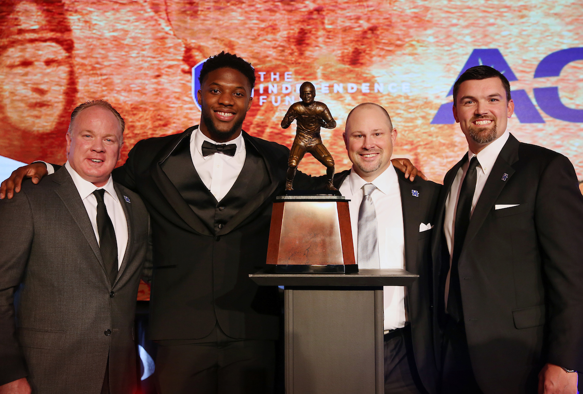 Josh Allen wins the 2018 Nagurski Defensive Player of the Year.  

Photo by Britney Howard  | UK Athletics