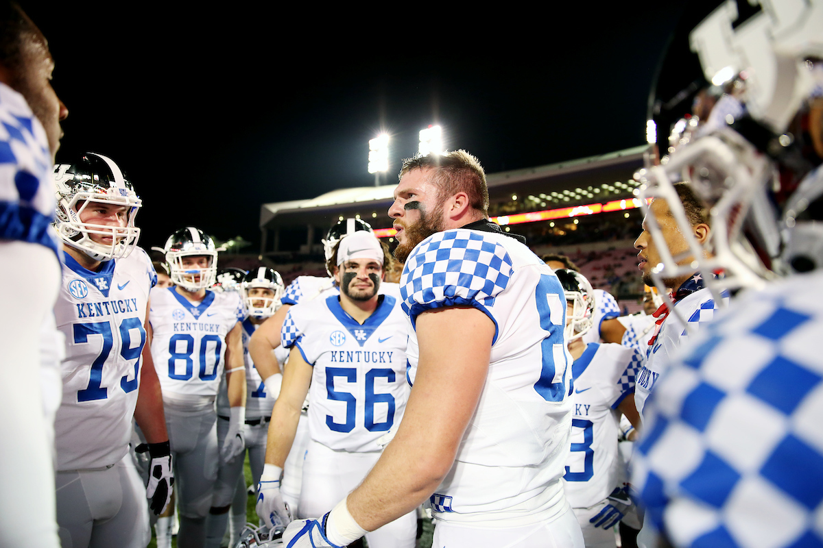 CJ Conrad

UK football beats Louisville 56-10 at Cardinal Stadium. 

Photo by Britney Howard  | UK Athletics