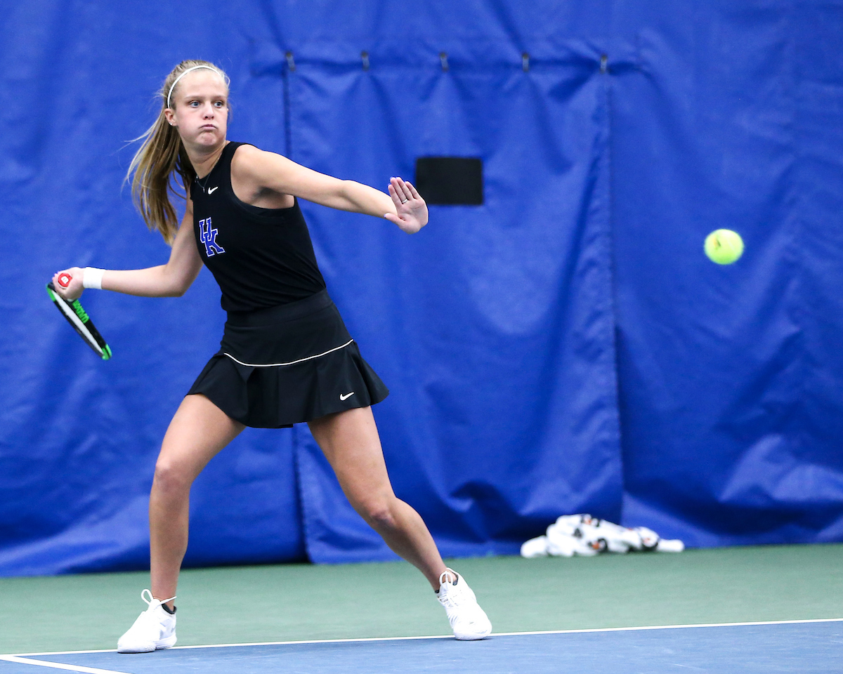 Ellie Eades.

Kentucky beats West Virginia 4-3.

Photo by Grace Bradley | UK Athletics