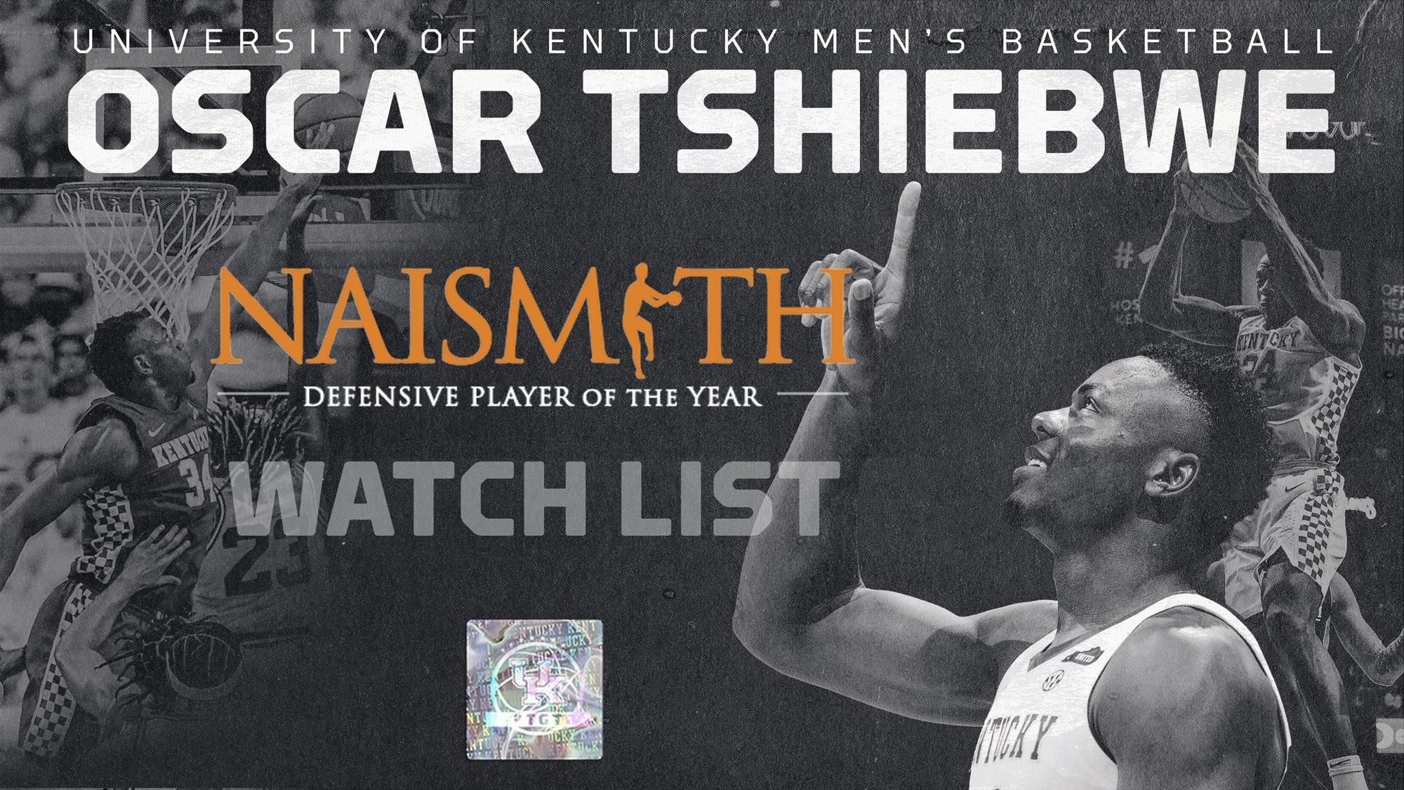 Oscar Tshiebwe on Naismith Defensive Player of the Year Watch List