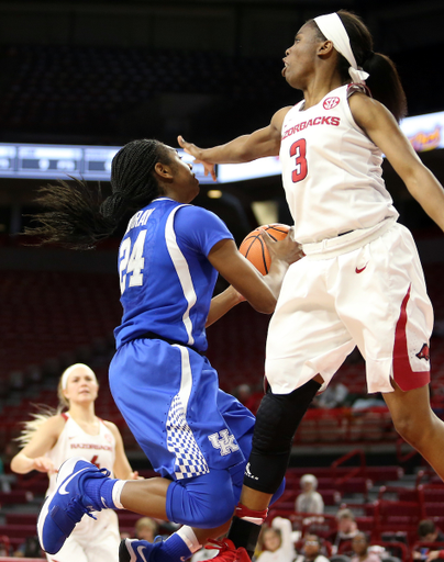 The University of Kentucky women's basketball team defeats Arkansas at Bud Walton Arena on Monday, January 29, 2018.
Photo by Britney Howard | UK Athletics