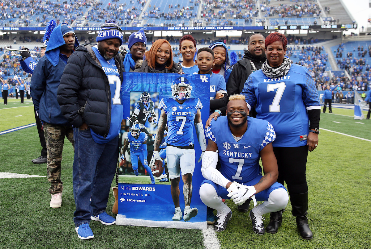 Mike Edwards

UK Football beats MTSU 34-23 on Senior Day at Kroger Field. 

Photo by Britney Howard | UK Athletics