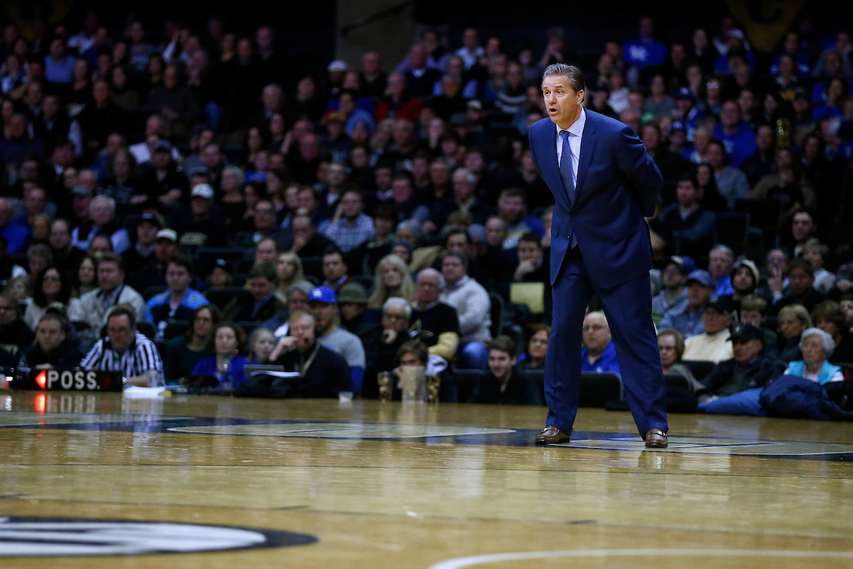 John Calipari.

The University of Kentucky men's basketball team beat Vanderbilt 74-67 at Memorial Gymnasium in Nashville, TN., on Saturday, January 13, 2018.

Photo by Chet White | UK Athletics