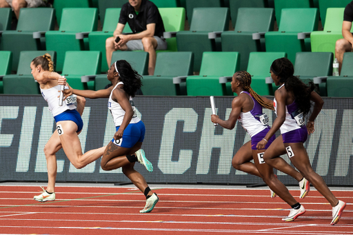 Abby Steiner. Shadajah Ballard.

Day two. NCAA Track and Field Outdoor Championships.

Photo by Chet White | UK Athletics