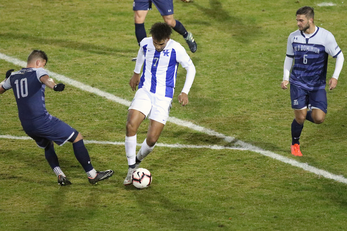 JJ Williams.

UK men's soccer defeats ODU to win Conference USA on Friday, November 2nd, 2018 at The Bell in Lexington, Ky.

Photo by Alex Martens.
