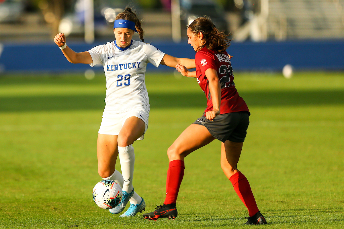 Emily Hahnel. 

Arkansas defeats Kentucky 4-1.

Photo by Eddie Justice | UK Athletics
