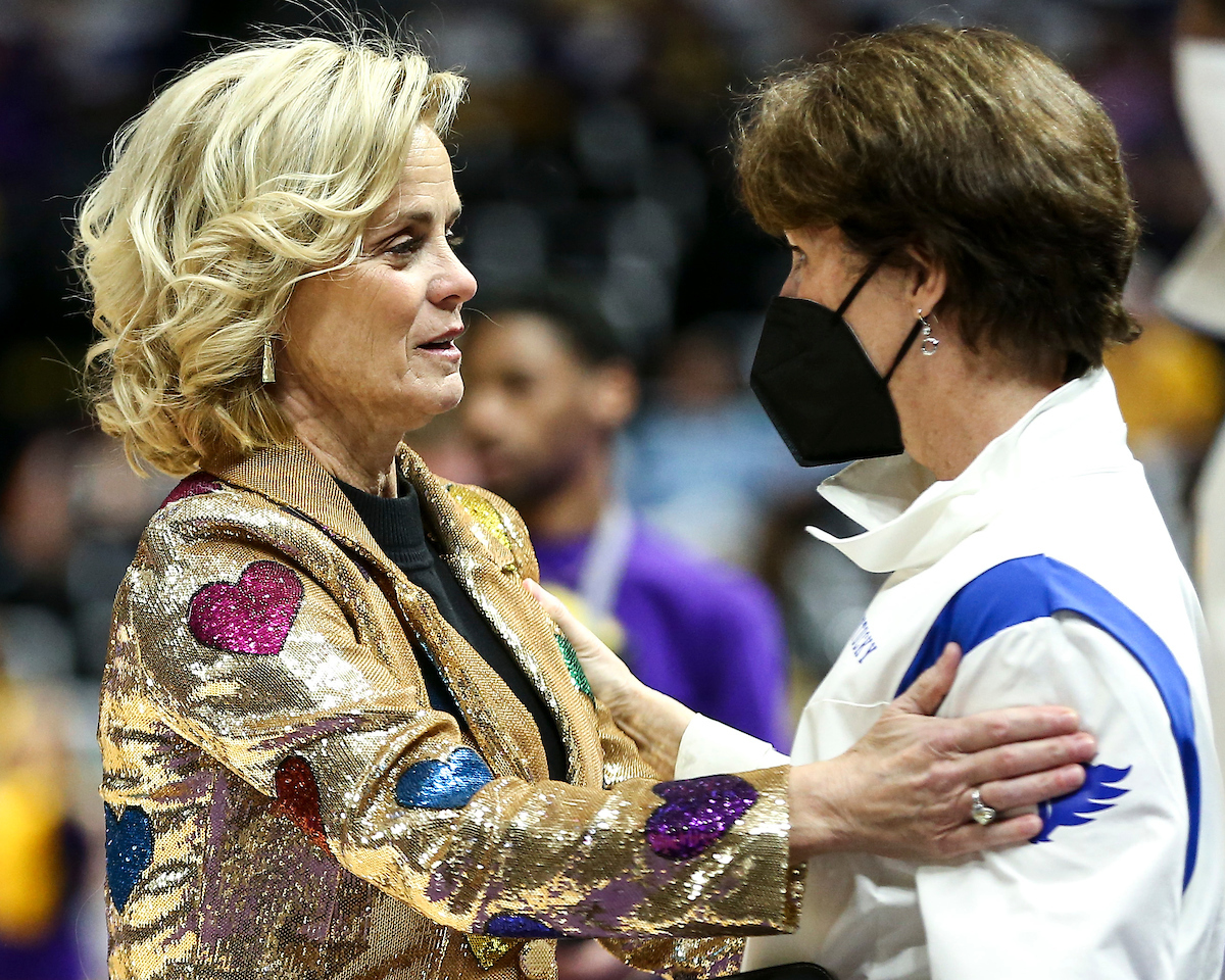 Gail Goestenkors.

Kentucky loses to LSU 78-69.

Photo by Grace Bradley | UK Athletics