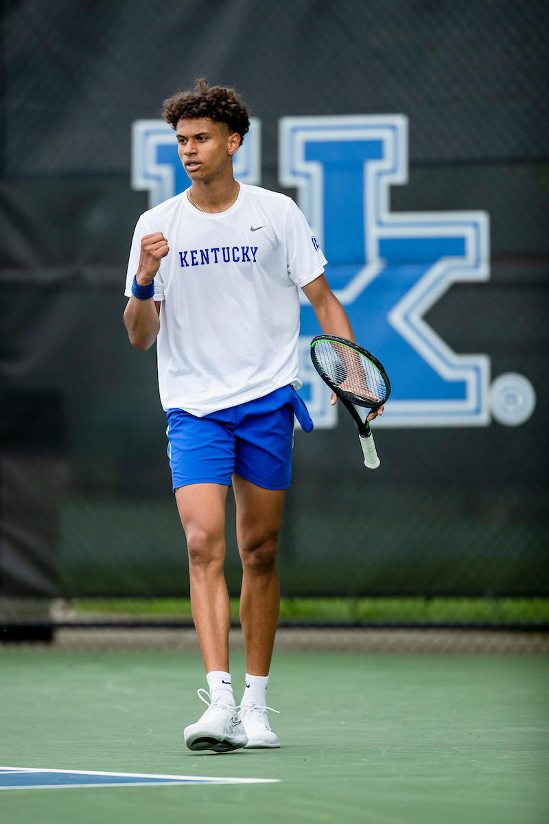 Gabriel Diallo. 

Kentucky beat DePaul 4-0 in the first round of the 2022 NCAA Men’s Tennis Tournament.

Photo by Elliott Hess | UK Athletics