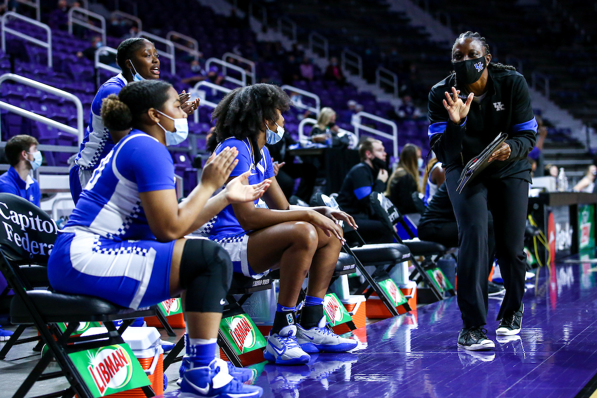 Nyah Butts.  

Kentucky beat Kansas State 60-49.

Photo by Eddie Justice | UK Athletics