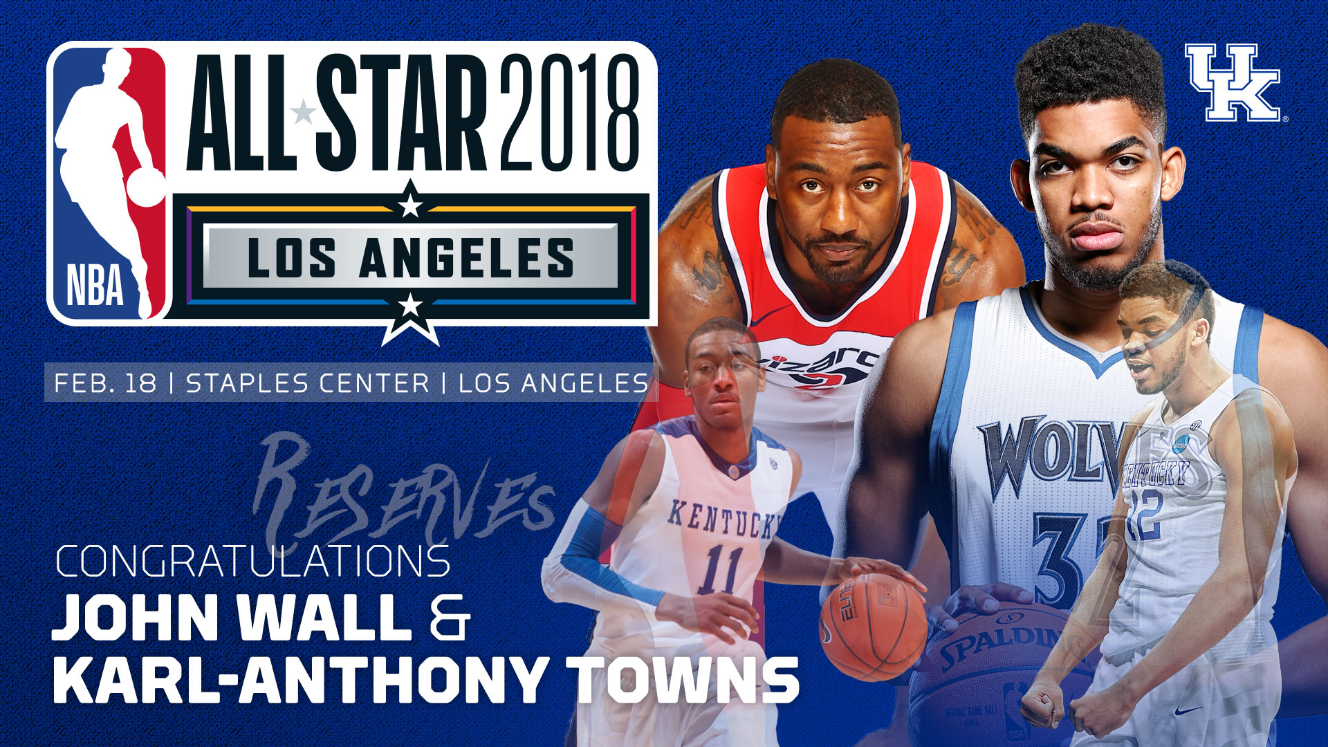 Towns, Wall Headed to 2018 NBA All-Star Game as Reserves