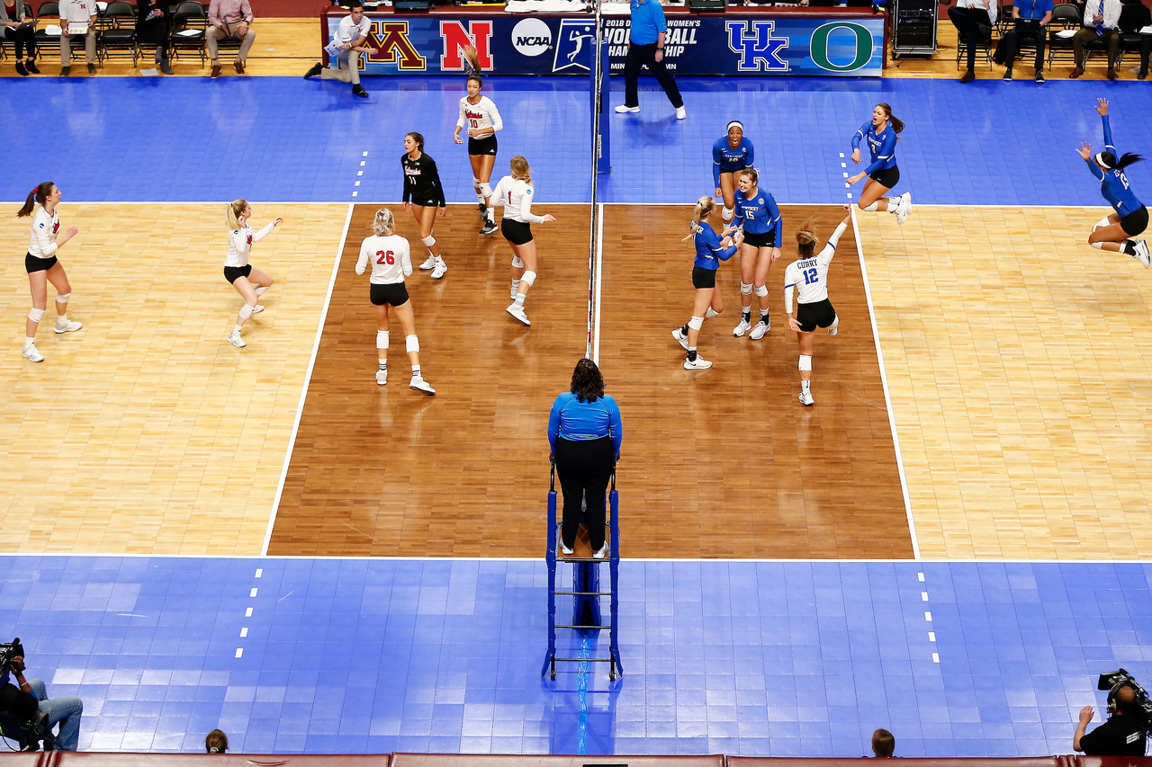 Team.

Kentucky falls to Nebraska 3-0 in the NCAA Volleyball Sweet 16 at The Maturi Pavillion in Minneapolis, MN, on Friday, December 7, 2018.

Photo by Chet White | UK Athletics