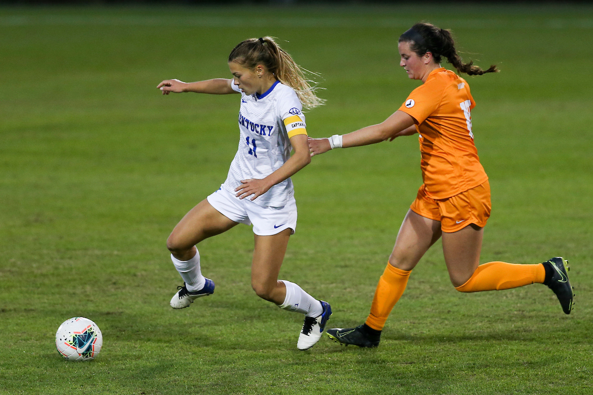 Julia Grosso.

Kentucky ties Tennessee 1-1.

Photo by Hannah Phillips | UK Athletics