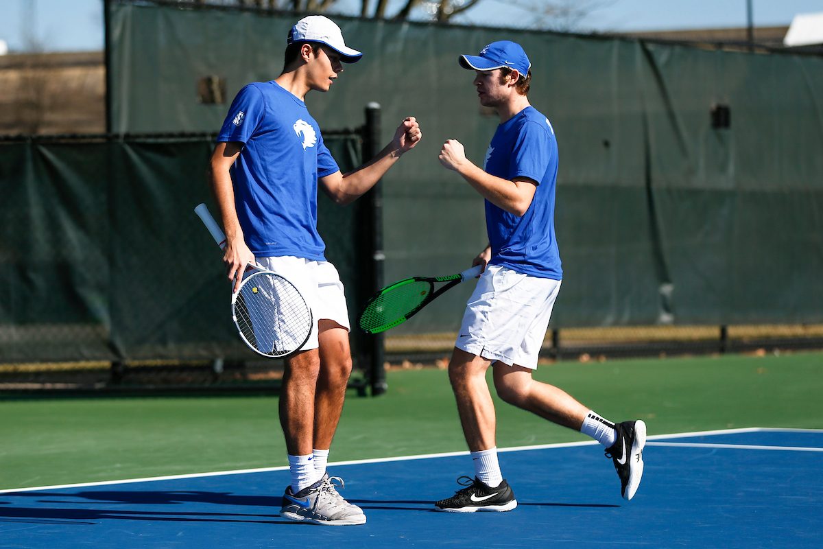 Theo McDonald and Fabian Huempfner.


The University of Kentucky Mens Tennis team takes on Virginia Mens Tennis 

Photo by Isaac Janssen | UK Athletics