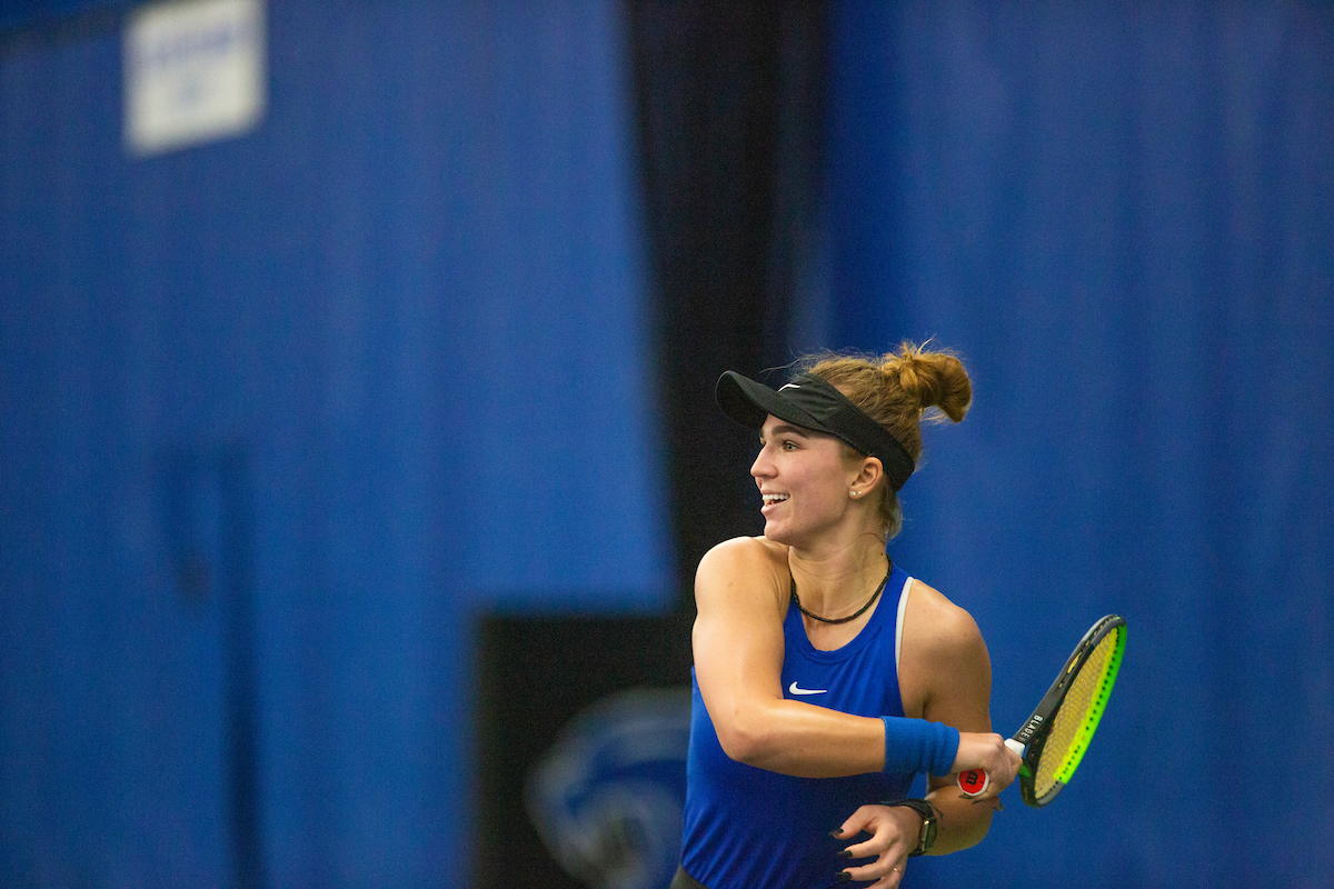 Akvile Parazinkaite.

Kentucky defeats Cincinnati 6-1.

Photo by Grace Bradley | UK Athletics