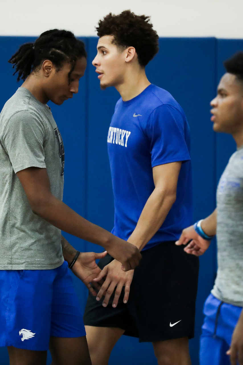 TyTy Washington. Kellan Grady. Sahvir Wheeler.

Summer practice.

Photo by Chet White | UK Athletics