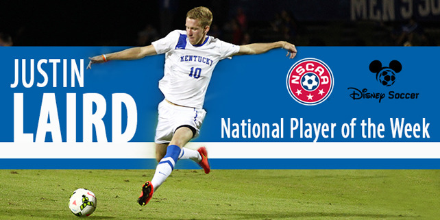 UK Soccer's Justin Laird Named National Player of the Week