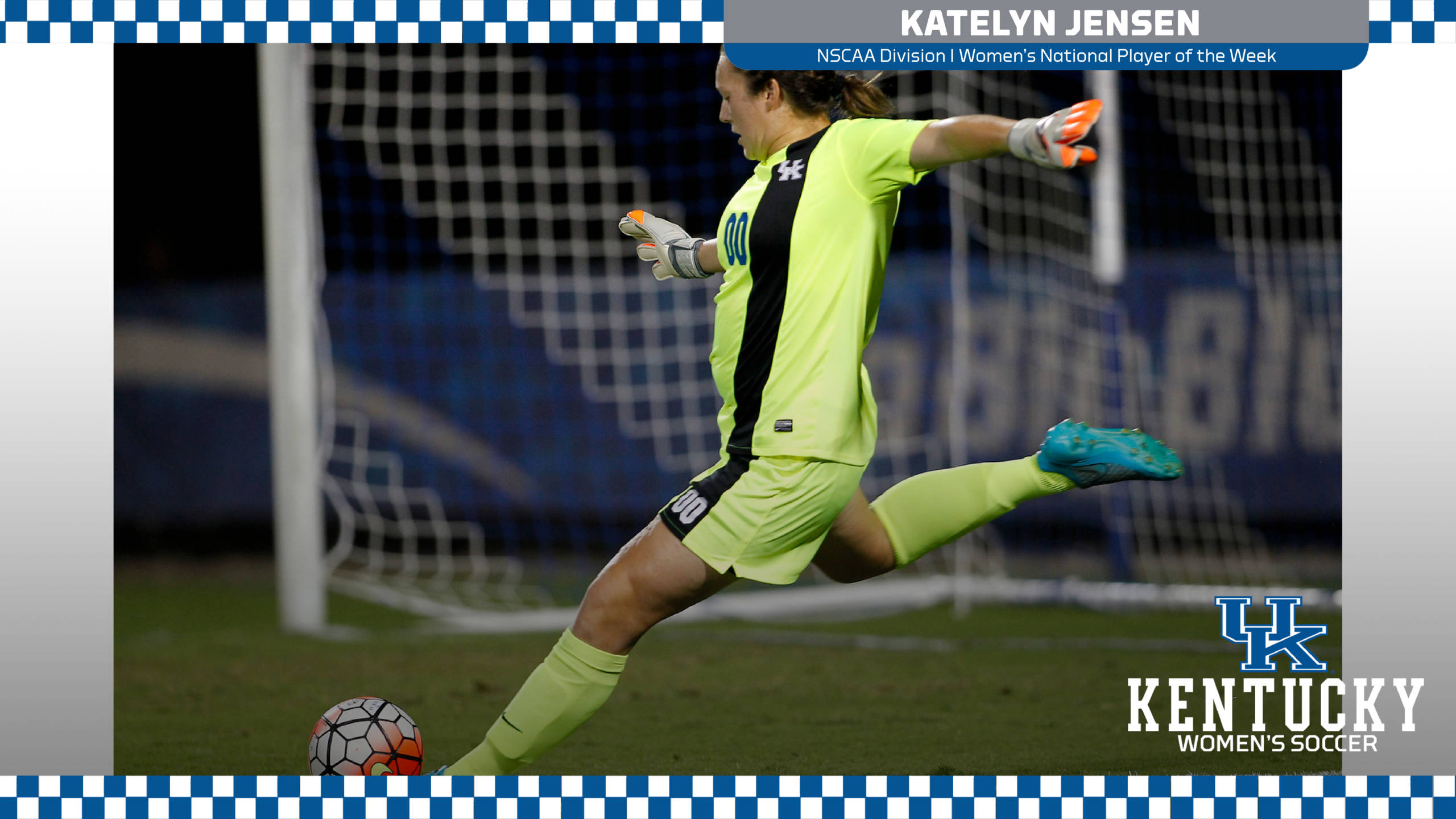 Jensen Named NSCAA Division I National Player of the Week