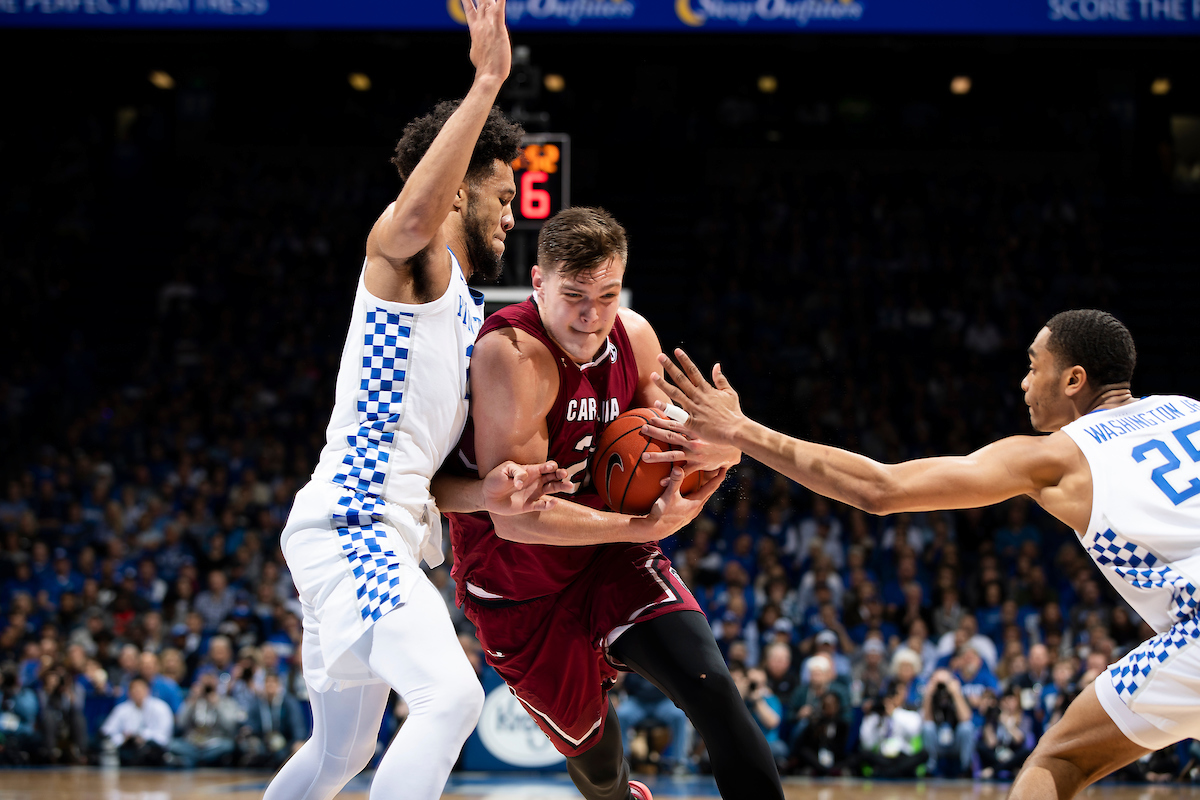 EJ Montgomery. PJ Washington.

The University of Kentucky men's basketball team beats South Carolina 76-48.

Photo by Chet White| UK Athletics