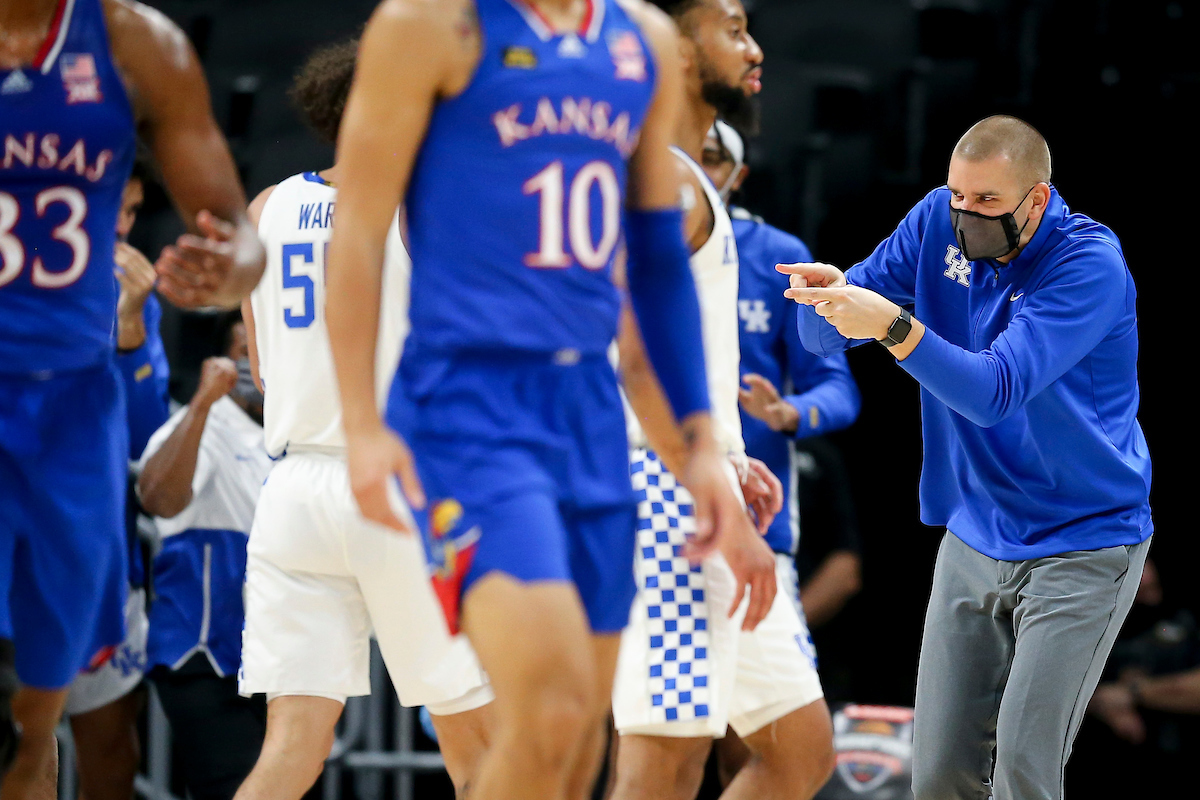 Joel Justus.

Kentucky falls to Kansas, 65-62, in the State Farm Champions Classic.

Photo by Chet White | UK Athletics