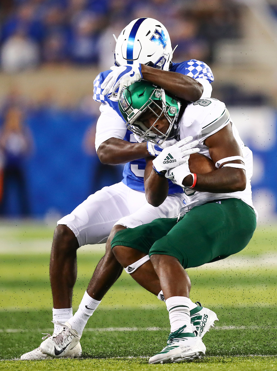 Jamari Brown.


UK beat EMU 38-17.


Photo by Elliott Hess | UK Athletics