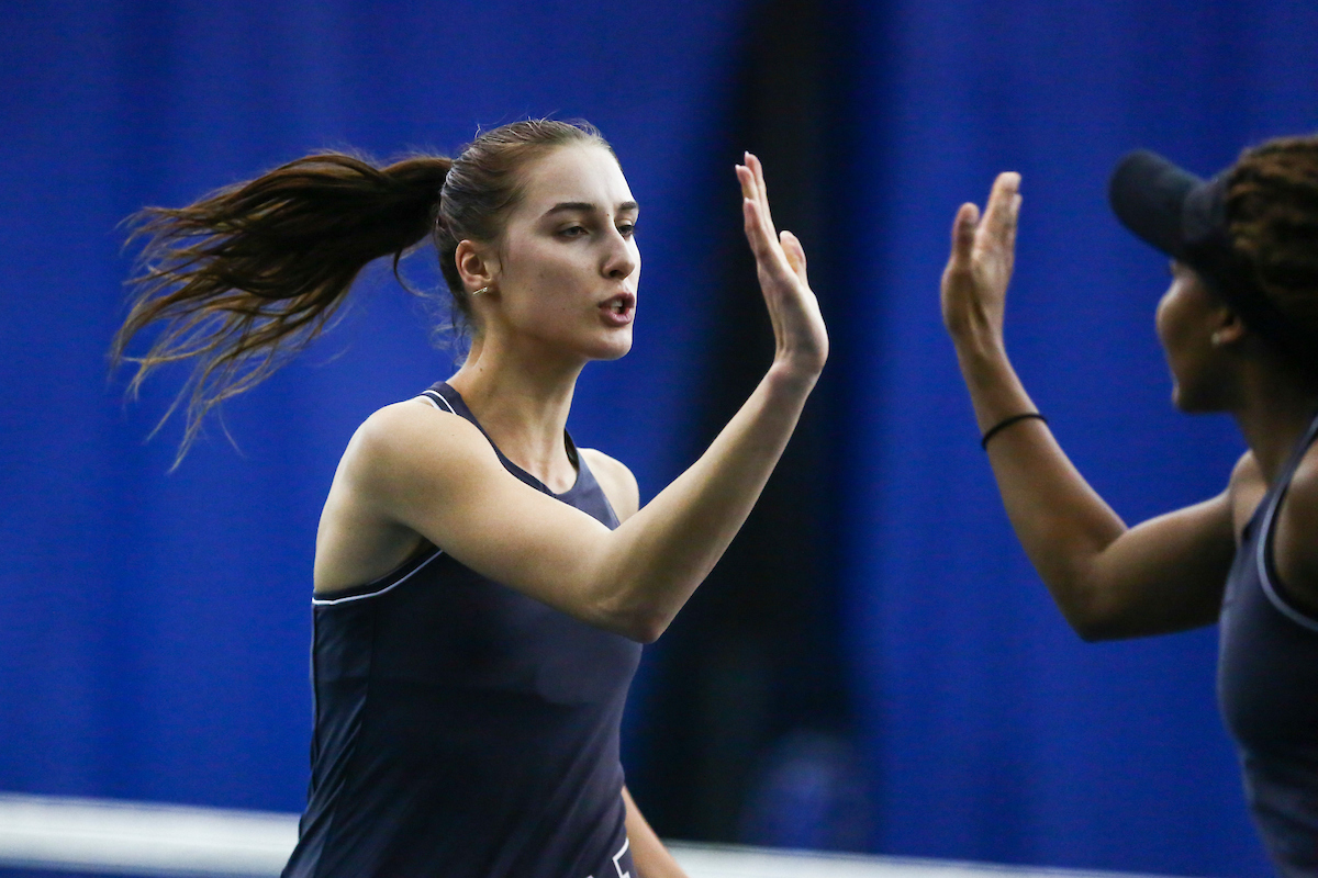 Anastasia Tkachenko.

Kentucky beat Texas A&M 4-3.

Photo by Hannah Phillips | UK Athletics