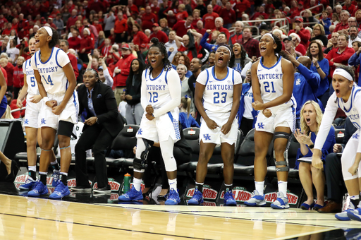 Team

Women's Basketball loses to Louisville on Sunday, December 9, 2018 at the Yum! Center.  

Photo by Britney Howard  | UK Athletics