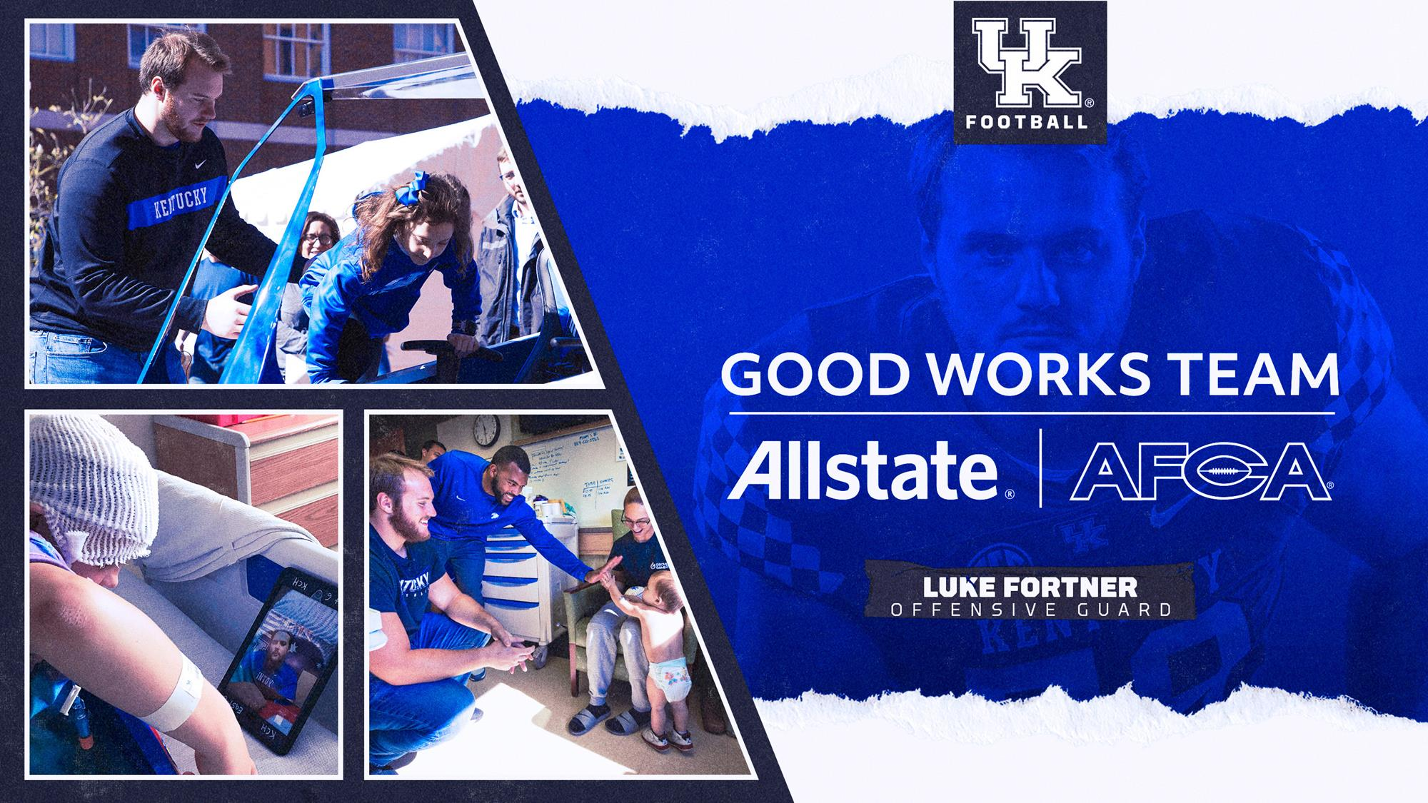 Fortner Named to 2020 Allstate AFCA Good Works Team