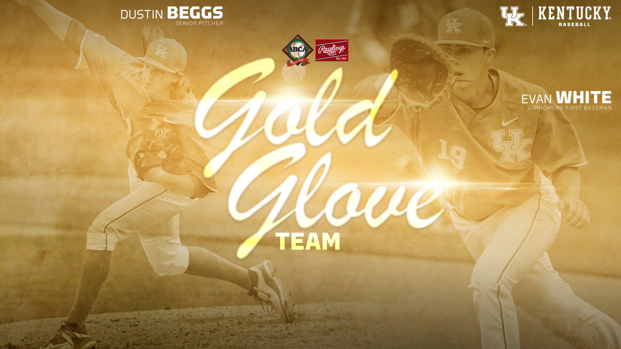 White, Beggs Named to National Gold Glove Team