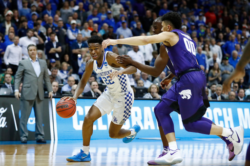 Shai Gilgeous-Alexander.

The University of Kentucky men's basketball team falls to Kansas State 61-58 in the Sweet 16 of the NCAA Tournament on Thursday, March 22, 2018, at Philips Arena in Atlanta, GA.

Photo by Chet White | UK Athletics