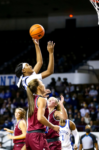 Nyah Leveretter. 

Kentucky beat Lee 95-51.

Photo by Eddie Justice | UK Athletics