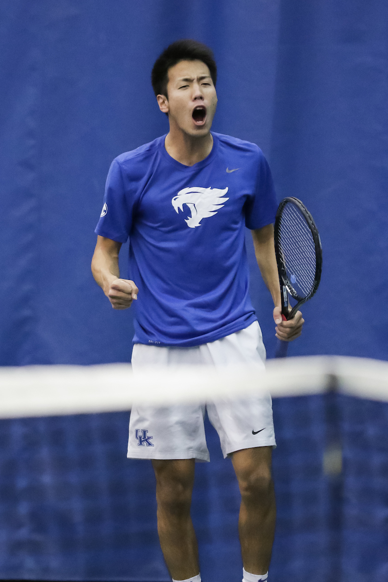 Ryo Matsumura. 

Kentucky men's tennis hosts Notre Dame.

Photo by Eddie Justice | UK Athletics
