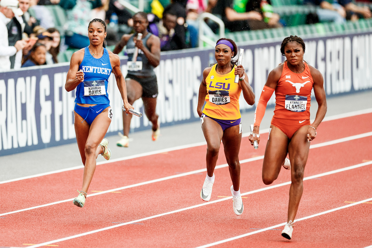 Karimah Davis.

Day Four. The UK women’s track and field team placed third at the NCAA Track and Field Outdoor Championships at Hayward Field in Eugene, Or.

Photo by Chet White | UK Athletics