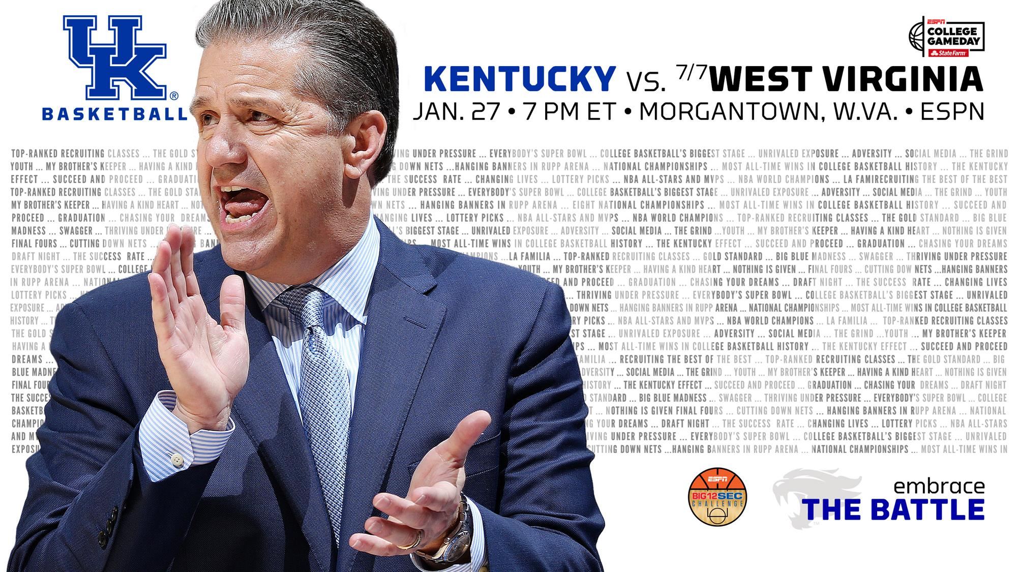 Calipari Asking Cats to Rise to Challenge at West Virginia