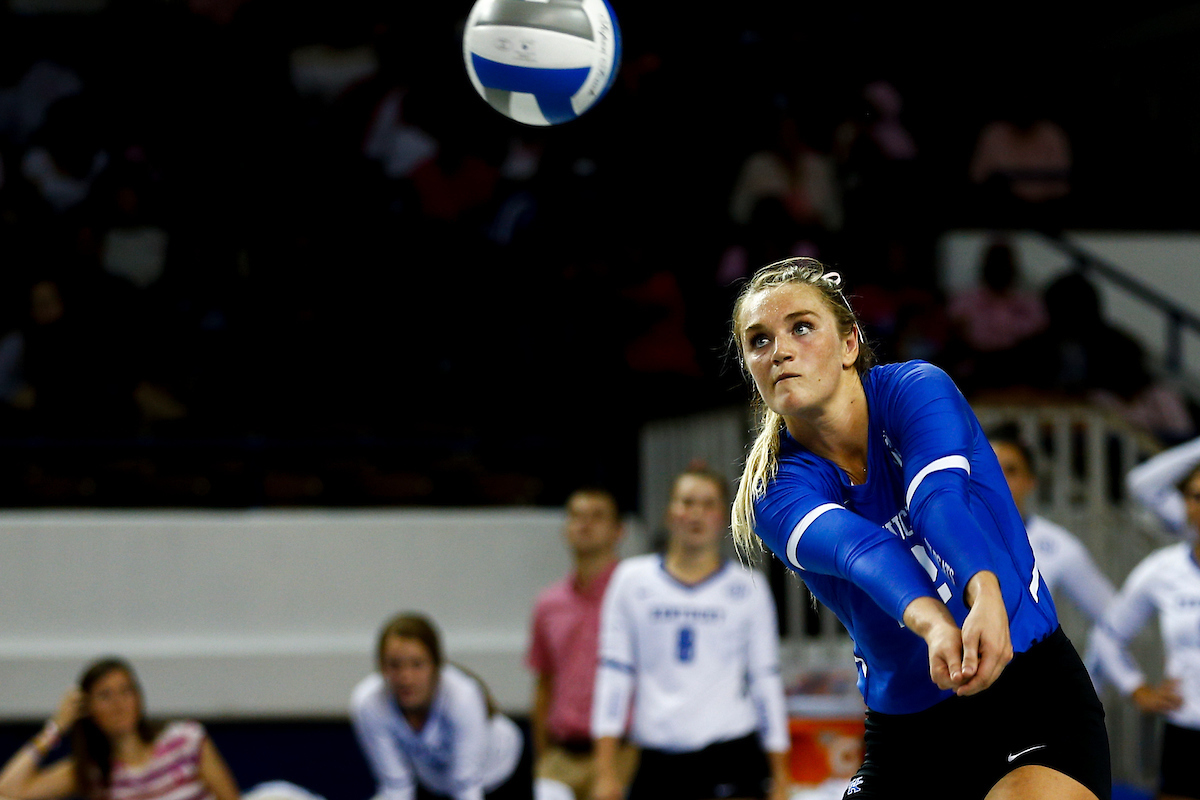 Gabby Curry.

UK Volleyball falls to Georgia 2-3. 

Photo by Isaac Janssen | UK Athletics