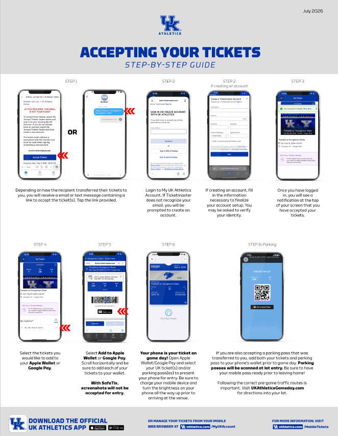 Accepting Your Tickets
