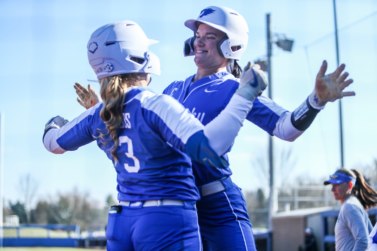 Taylor Ebbs and Kayla Kowalik.

Kentucky defeats Ohio 16-8.

Photo by Sarah Caputi | UK Athletics