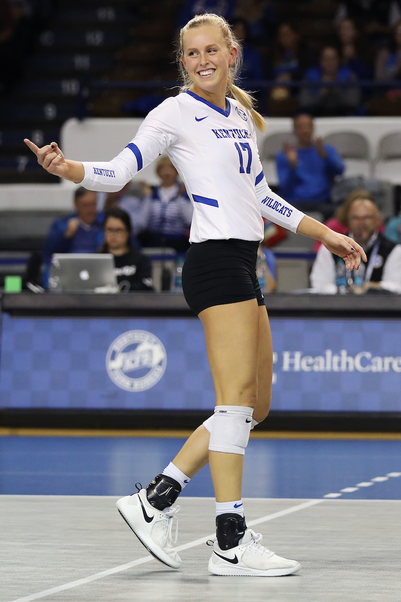 Alli Stumler.

UK Volleyball sweeps Mississippi State 3-0 on Friday, November 9th, 2018 at Memorial Coliseum in Lexington, Ky.

Photo by Quinn Foster
