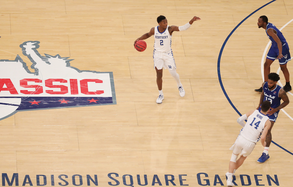 Ashton Hagans. MSG.

UK falls to Seton Hall 84-83.

Photo by Quinn Foster | UK Athletics