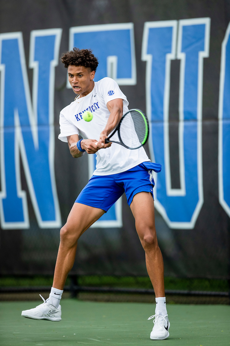 Gabriel Diallo. 

Kentucky beat DePaul 4-0 in the first round of the 2022 NCAA Men’s Tennis Tournament.

Photo by Elliott Hess | UK Athletics