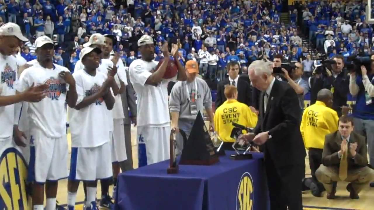 SEC Tournament trophy presentation