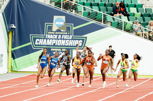 Masai Russell. Karimah Davis.

Day Four. The UK women’s track and field team placed third at the NCAA Track and Field Outdoor Championships at Hayward Field in Eugene, Or.

Photo by Chet White | UK Athletics