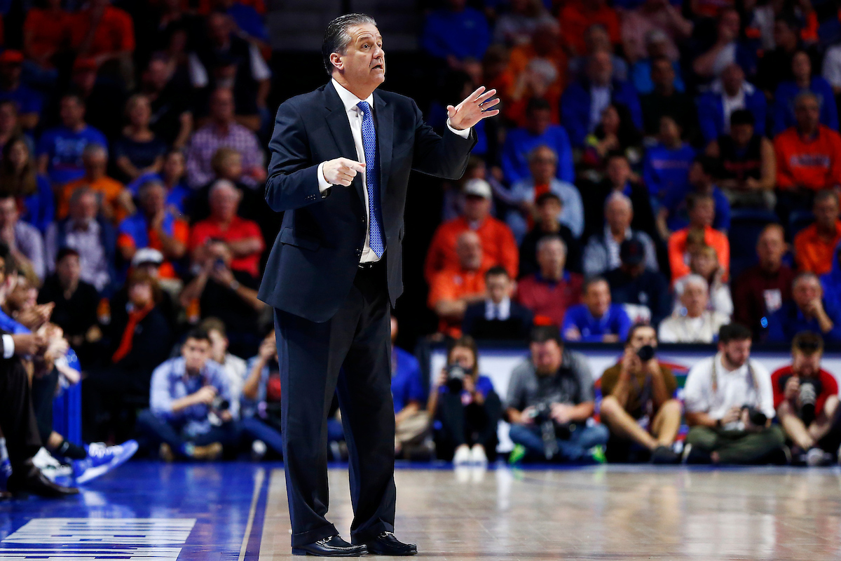 John Calipari.

Kentucky men's basketball beat Florida 65-54.

Photo by Quinn Foster | UK Athletics