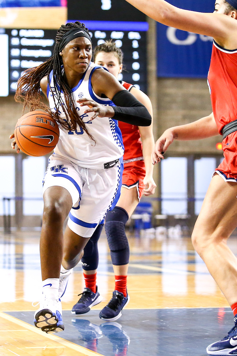 Rhyne Howard.  

Kentucky beats Samford 88-54.

Photo by Eddie Justice | UK Athletics