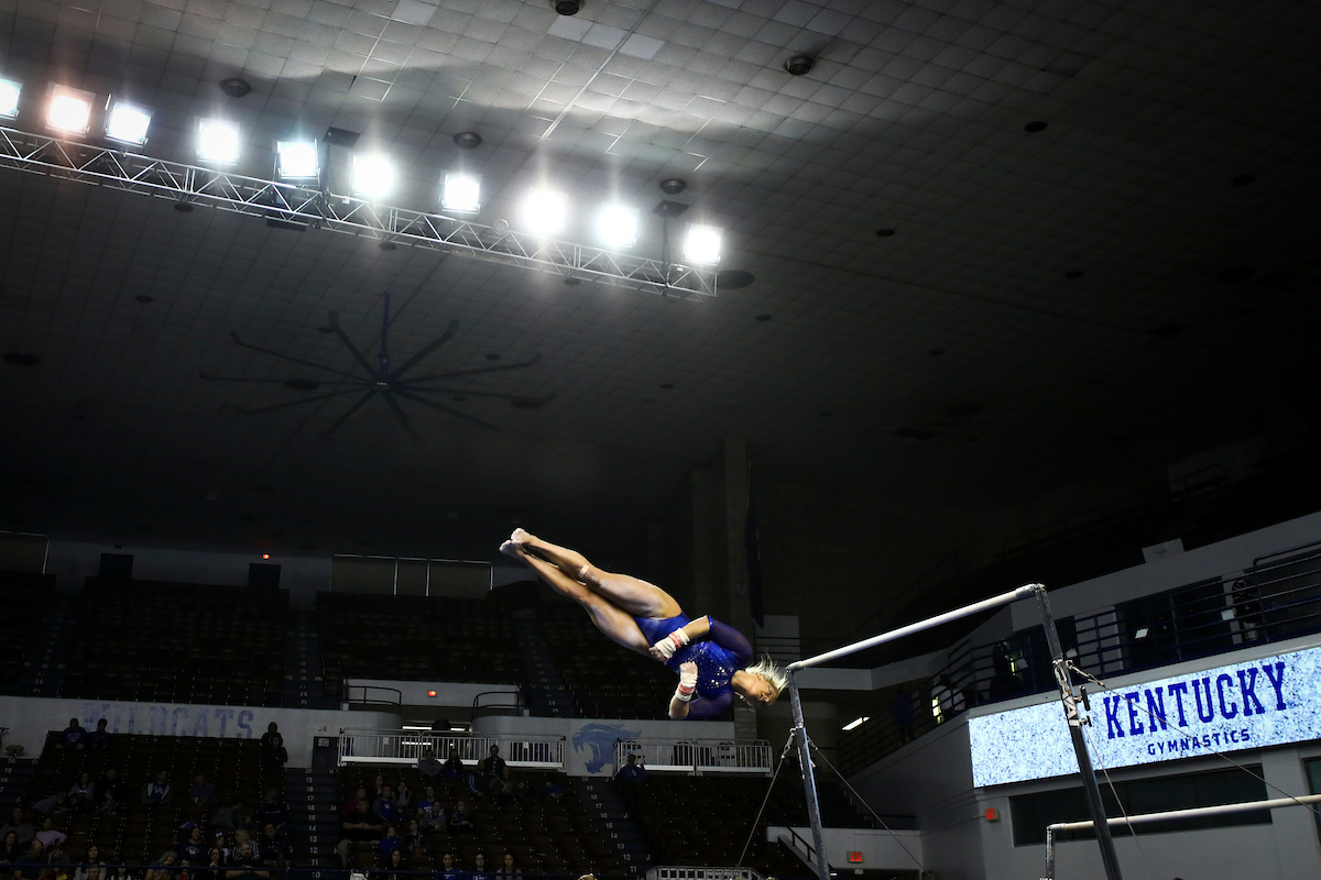 Mollie Korth.

Gymnastics Blue-White Meet.

Photo by Chet White | UK Athletics