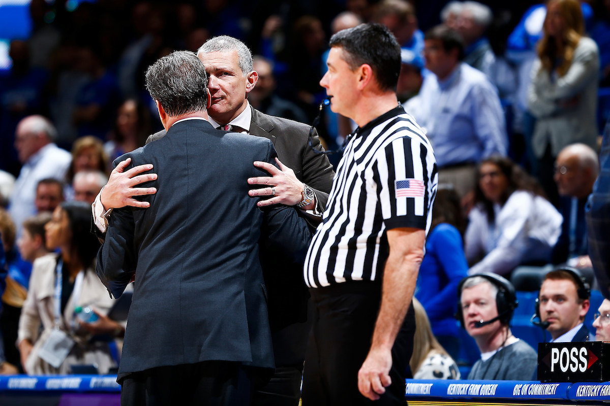 Frank Martin. John Calipari.

The University of Kentucky men's basketball team beats South Carolina 76-48.

Photo by Chet White| UK Athletics