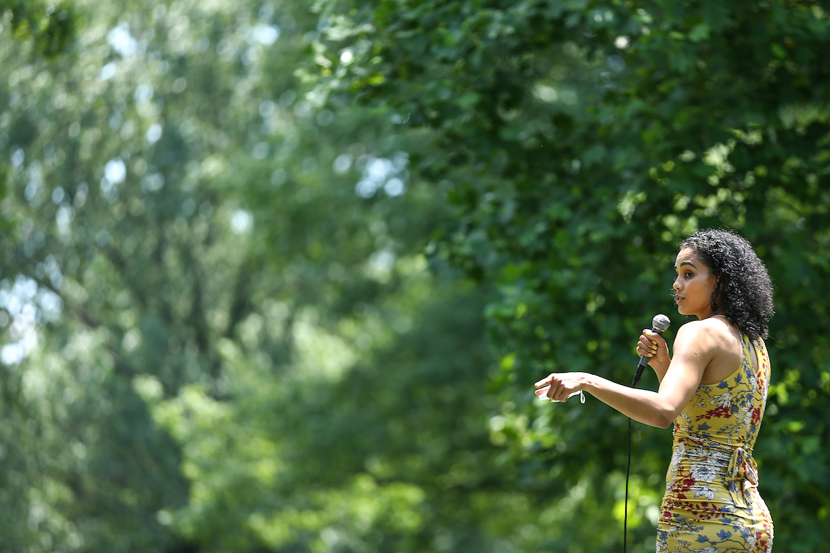 Chantelle Pressley.

Walk Forward Lexington. 

Photo by Eddie Justice | UK Athletics