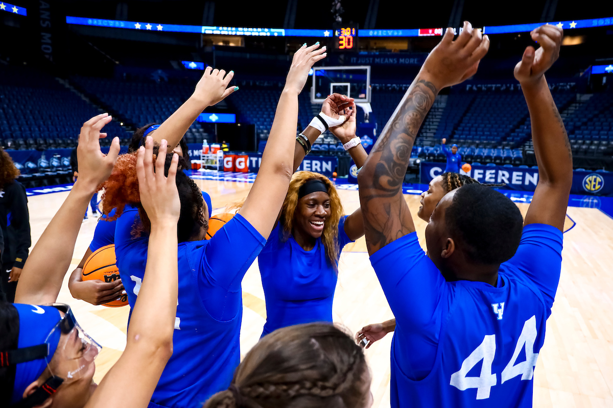 Rhyne Howard. Celebration.

Kentucky shootaround day one for the SEC Tournament.

Photo by Eddie Justice | UK Athletics