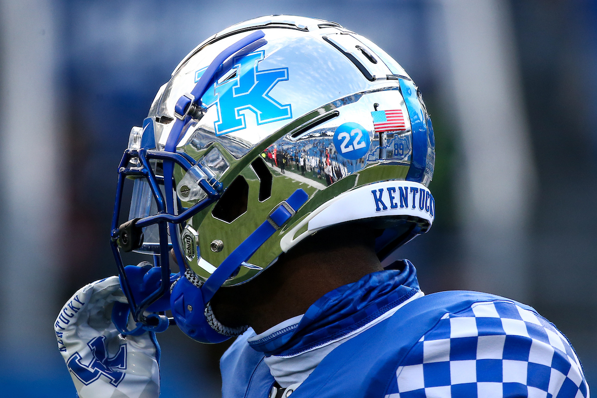 Allen Dailey. Helmet. 

UK beat Vandy 38-35.

Photo by Eddie Justice | UK Athletics