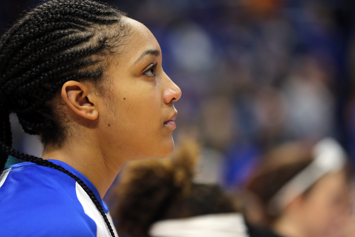 Alyssa Rice

The University of Kentucky women's basketball team falls to Tennessee on Sunday, December 31, 2017 at Rupp Arena. 

Photo by Britney Howard | UK Athletics
